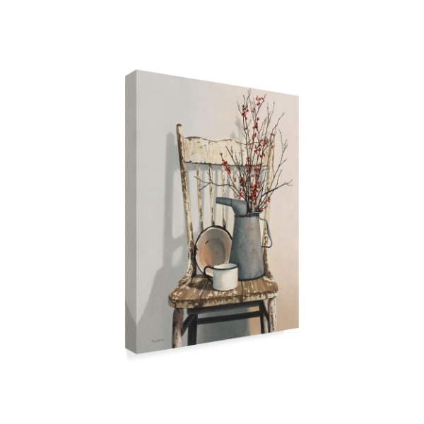 Cecile Baird 'Watering Can On Chair' Canvas Art,14x19
